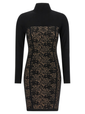 Elisabetta Franchi Schwarzes Viskose-Kurzkleid