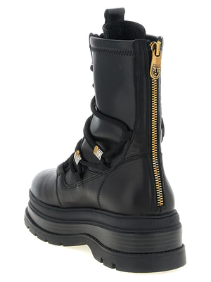 PINKO Schwarze Schnürstiefel aus Rindsleder