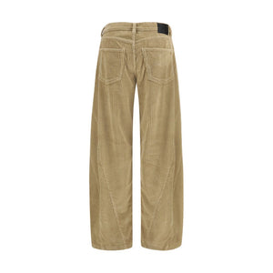 R13 Braune Baumwolljeans im Relaxed Fit