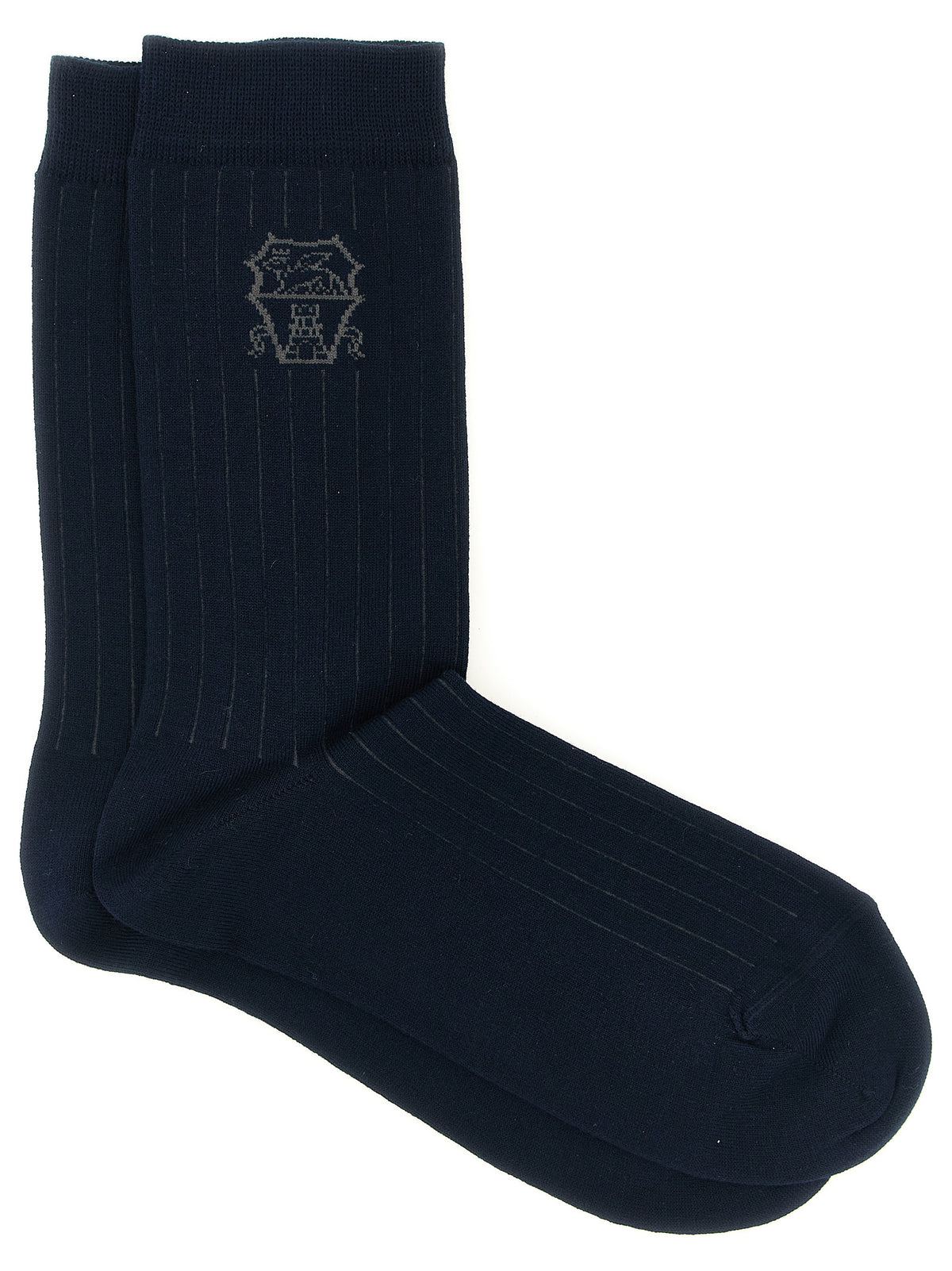 Brunello Cucinelli Blaue Baumwollsocken