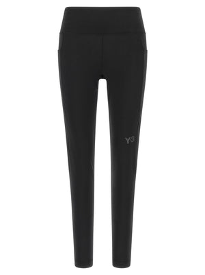 Y-3 Schwarze Leggings aus recyceltem Polyester
