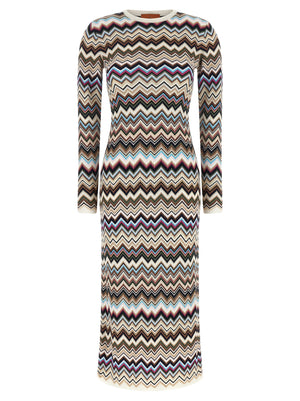 Missoni Rotes Viskose-Midikleid