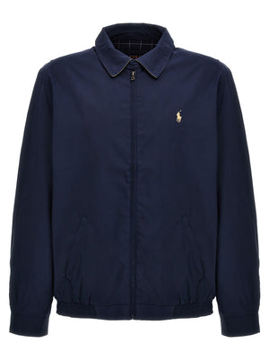 Polo Ralph Lauren Blaue Polyester-Jacke in voller Länge