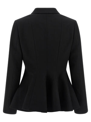 Fendi Schwarzer Blazer aus reiner Schurwolle