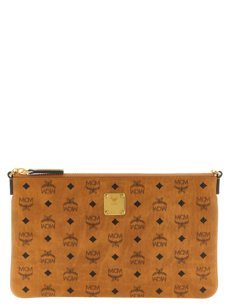 MCM Braune Clutch aus Polyurethan
