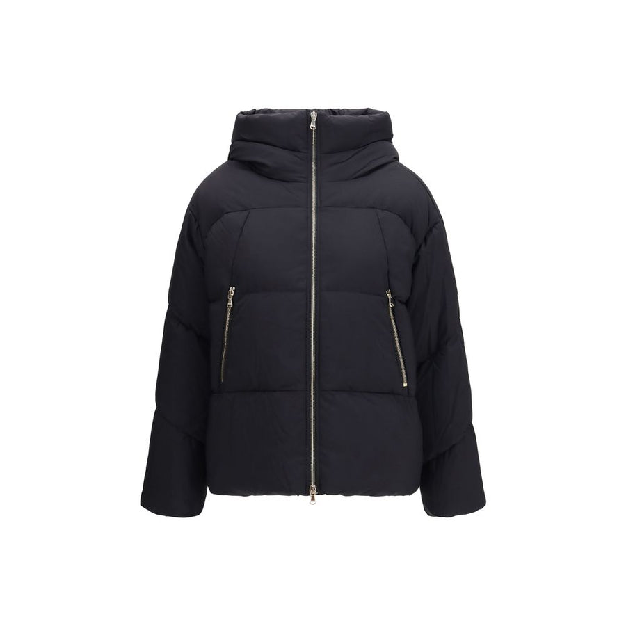 Tatras Schwarze Nylon-Jacke in voller Länge