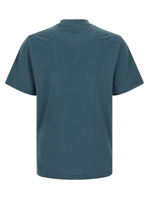 Brioni Blaues Baumwoll-T-Shirt