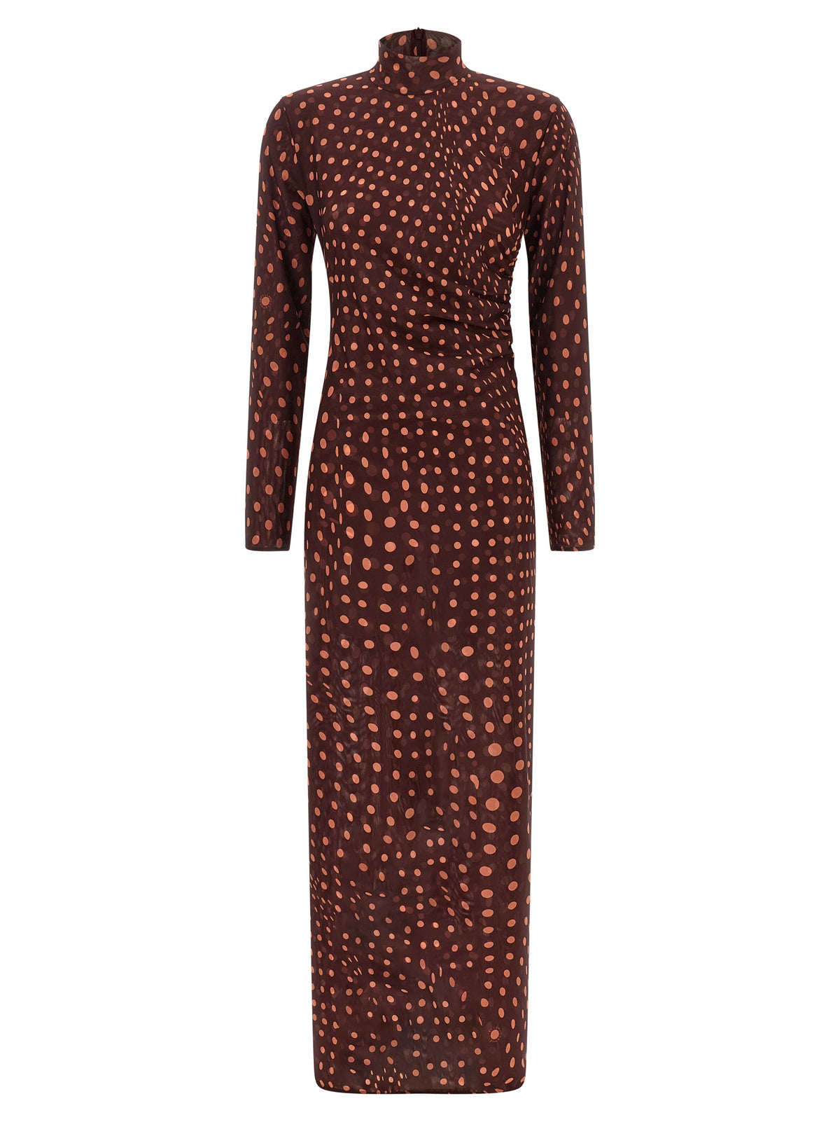 Stella McCartney Langes Kleid aus Bordeaux-Polyamid