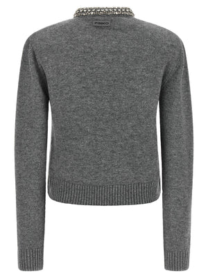 PINKO Grauer Wollcardigan