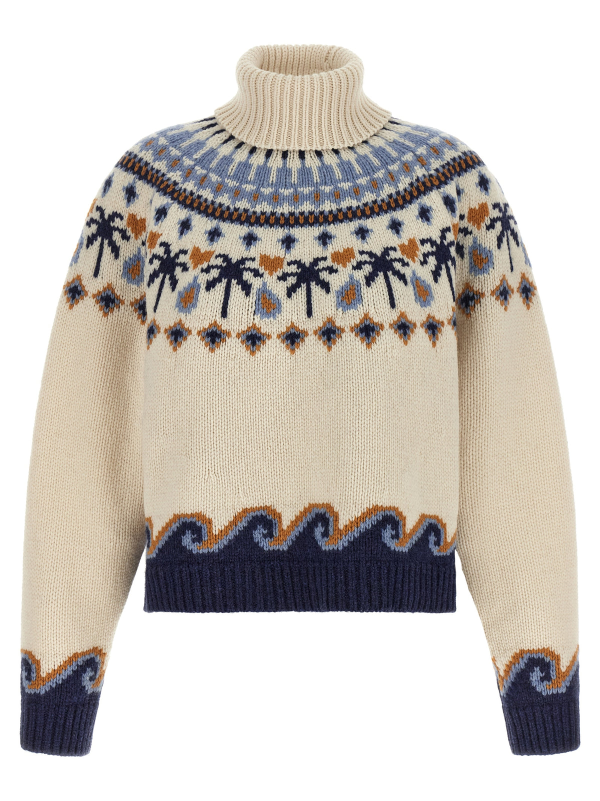 Alanui Mehrfarbige Strickjacke aus reiner Schurwolle