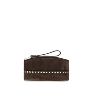 Valentino Garavani Braune Wildleder-Handtasche