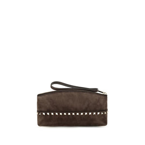 Valentino Garavani Braune Wildleder-Handtasche