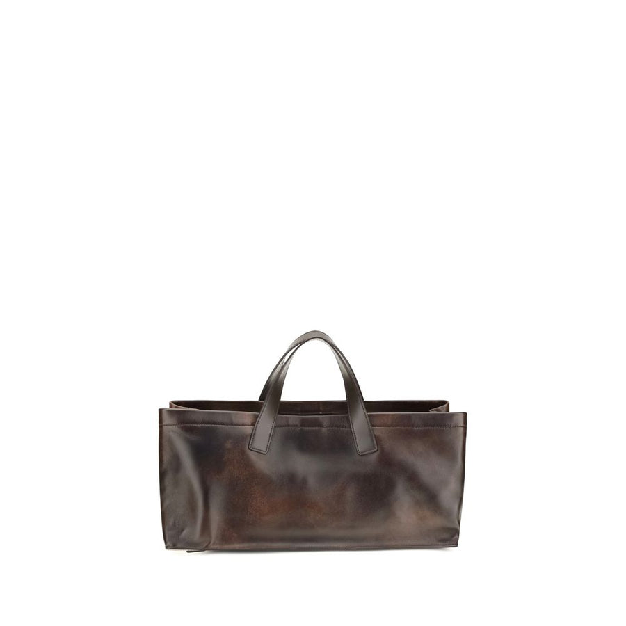 Staud Schultertasche aus braunem Lammleder Ovis Aries Aries