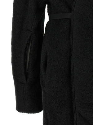 Rick Owens Schwarzer Marabou-Mantel