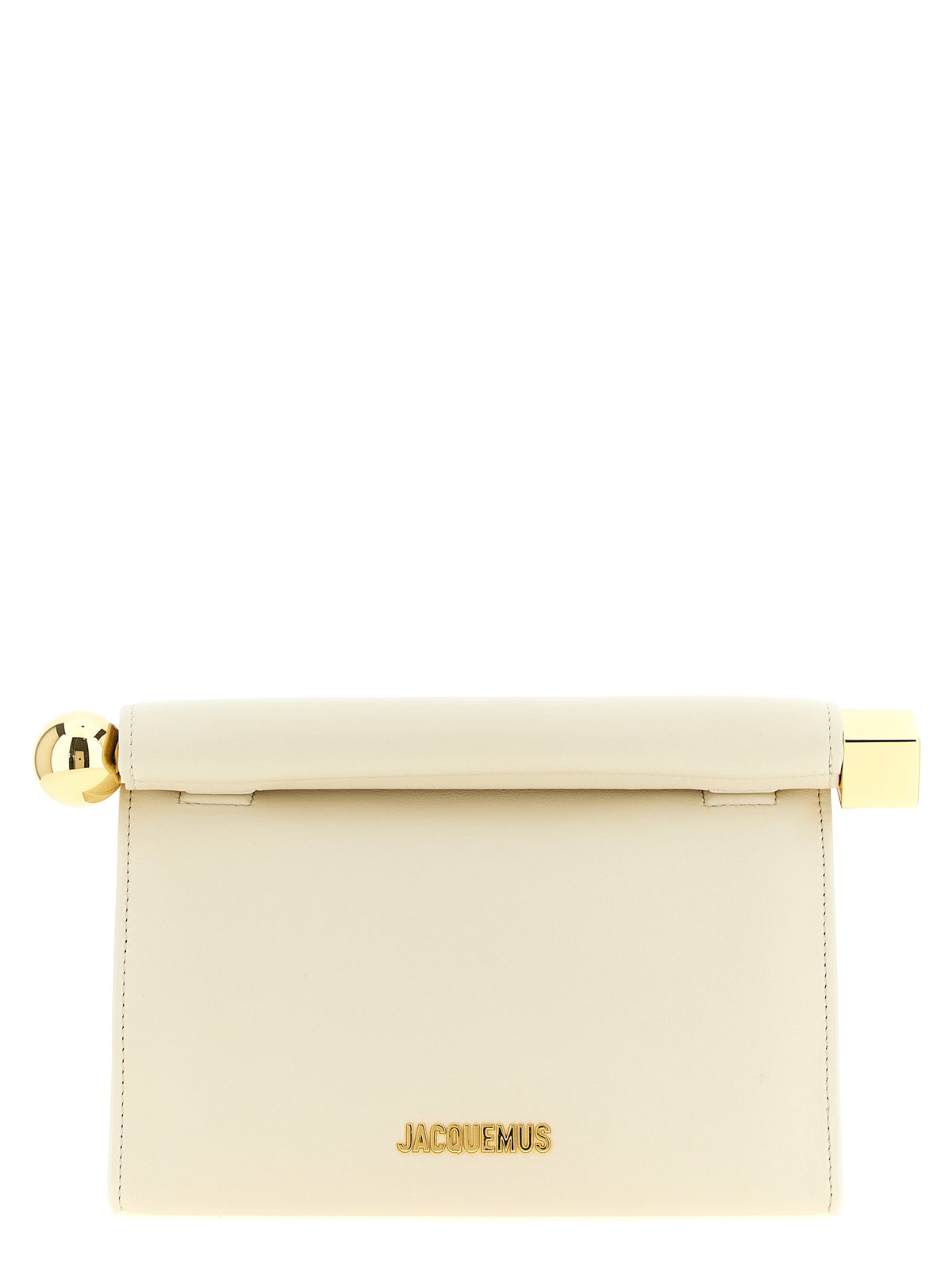 Jacquemus Weiße Lammleder-Clutch