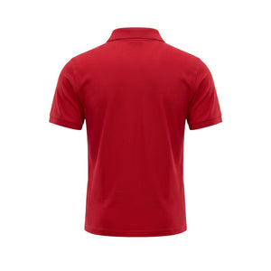Trussardi Beachwear Rotes Herren-Poloshirt aus Baumwolle