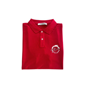 Trussardi Beachwear Rotes Herren-Poloshirt aus Baumwolle