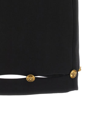 Versace Schwarzer Maxirock aus reiner Schurwolle
