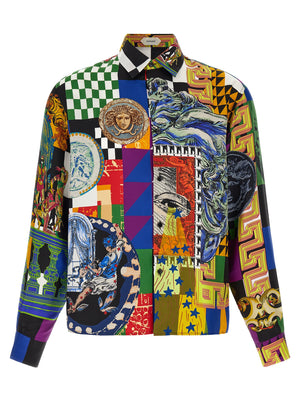 Versace Mehrfarbige Seidenbluse