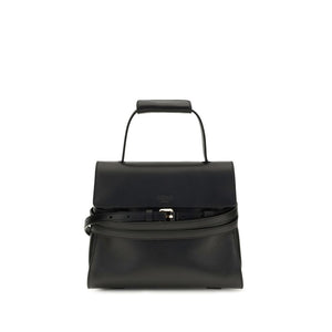 Moschino Schwarze Bos Taurus Kalbsleder Schultertasche