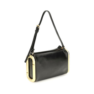 Marc Jacobs Schwarze Bos Taurus Kalbsleder Schultertasche
