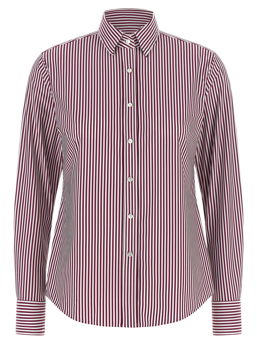 XACUS Bordeaux Polyamid-Bluse