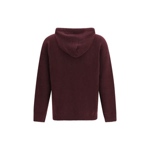 Laneus Bordeaux Kaschmir-Kapuzenpullover