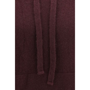 Laneus Bordeaux Kaschmir-Kapuzenpullover