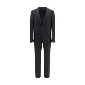Dolce & Gabbana Anzug Aries aus schwarzer Wolle, zweiteilig