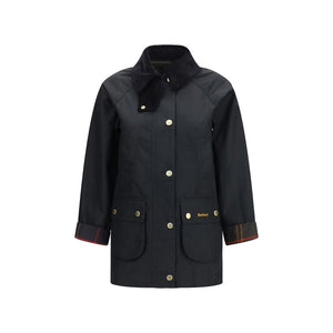 Barbour Schwarze Baumwoll-Shell-Jacke