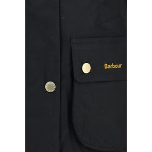 Barbour Schwarze Baumwoll-Shell-Jacke