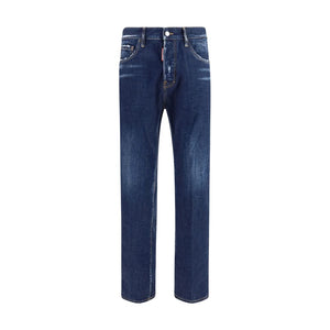 Dsquared² Blaue Jeans aus Baumwolle im geraden Schnitt