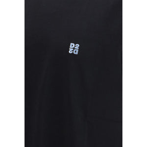 Dsquared² Schwarzes Baumwoll-T-Shirt