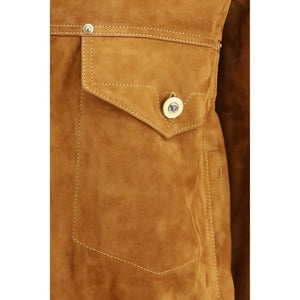 Versace Braune Lammlederjacke Ovis Aries Aries