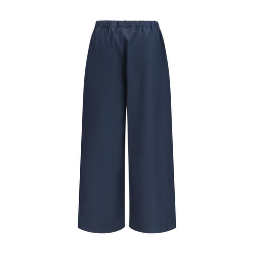 'S Max Mara Blaue Baumwoll-Freizeithose