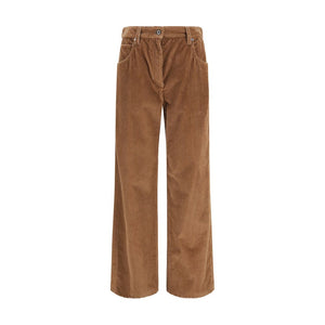 Brunello Cucinelli Braune Baumwollhose für die Freizeit