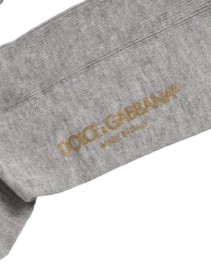 Dolce & Gabbana Herren Kniestrümpfe aus grauem Viskosemischgewebe
