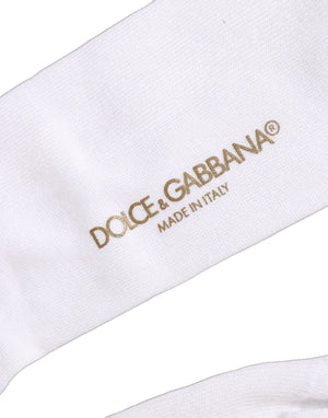 Dolce & Gabbana Herren Socken über der Wade aus Viskose in Weiß