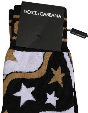 Dolce & Gabbana Weiße Kniestrümpfe mit Tupfenmuster