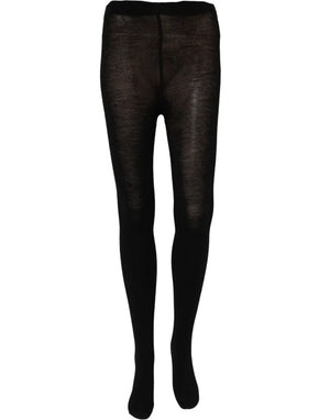 Dolce & Gabbana Schwarze Wollstretch-Strumpfhose Accessoire Socken