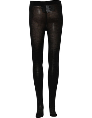 Dolce & Gabbana Schwarze Wollstretch-Strumpfhose Accessoire Socken