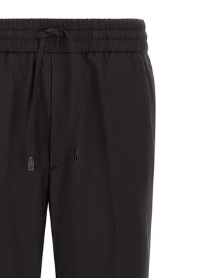 Brioni Braune Woll-Freizeithose