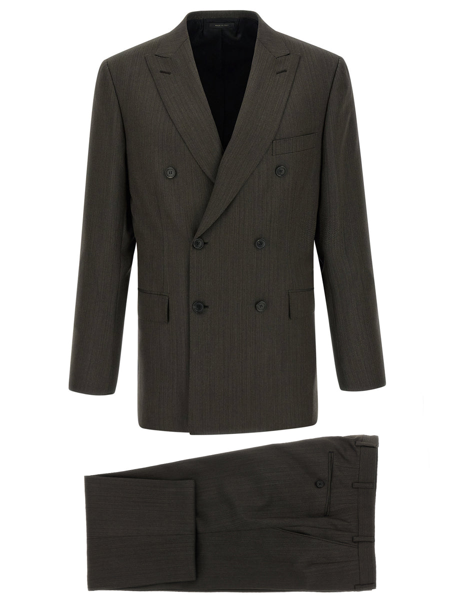 Brioni Brauner Woll-Zweiteiler