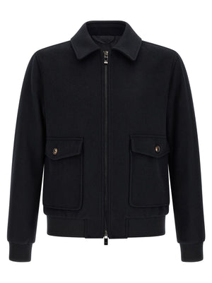 Pal Zileri Schwarzer Woll-Bomber
