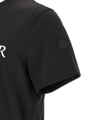 Moncler Schwarzes Baumwoll-T-Shirt