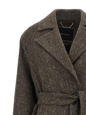 Kiton Mantel aus reiner Schurwolle in Braun