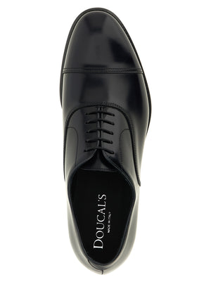 Doucal's Schwarze Oxford- und Derby-Schuhe aus Lammleder