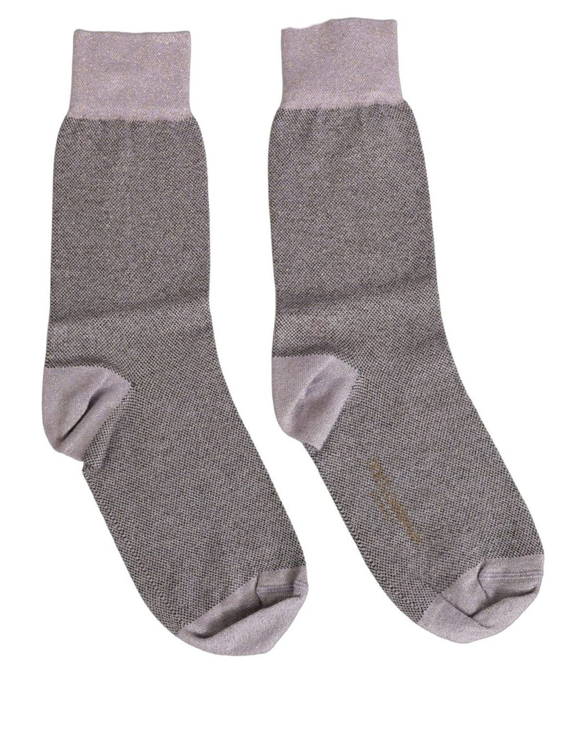 Dolce & Gabbana Damen Socken in Anthrazit mit Logo, mittlere Wadenlänge