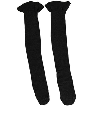 Dolce & Gabbana Schwarze Wollsocken mit Logo für Damen