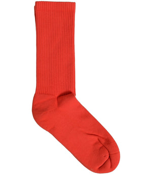 Dolce & Gabbana Rote Baumwollripp-Socken für Damen, mittellang